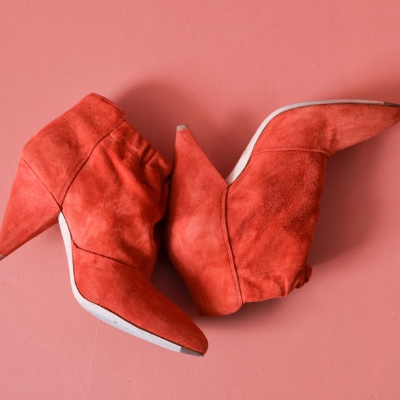 Loeffler Randall SIMONE SUEDE GATHERED Booties 6.5 - Picture 7 of 8